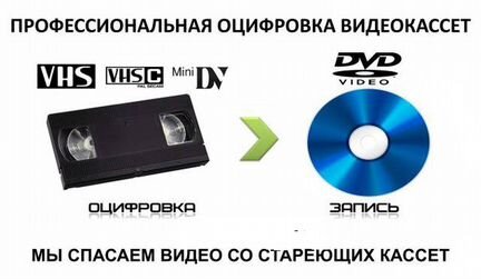 Оцифровка Видеокассет на диски,флэшку