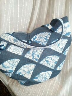 Джинсовая летняя сумка, заяц, кролик