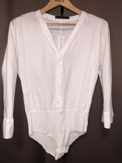 Zara блузка белая, боди размер 44