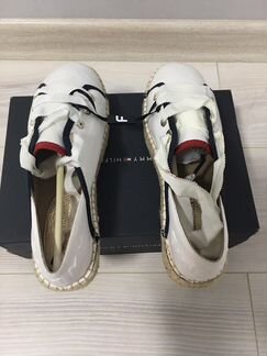 Кроссовки с платформами из рафия Tommy Hilfiger 38