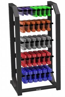 Стойка для гантелей вертикальная, до 60 пар