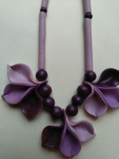 Бусы + серьги глина