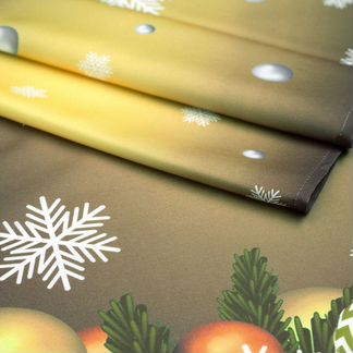 Дорожка на стол Мир в ожидании чудес Цвет: Золотой (40х140 см)