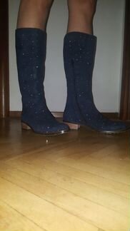 Новые сапоги замша и мех