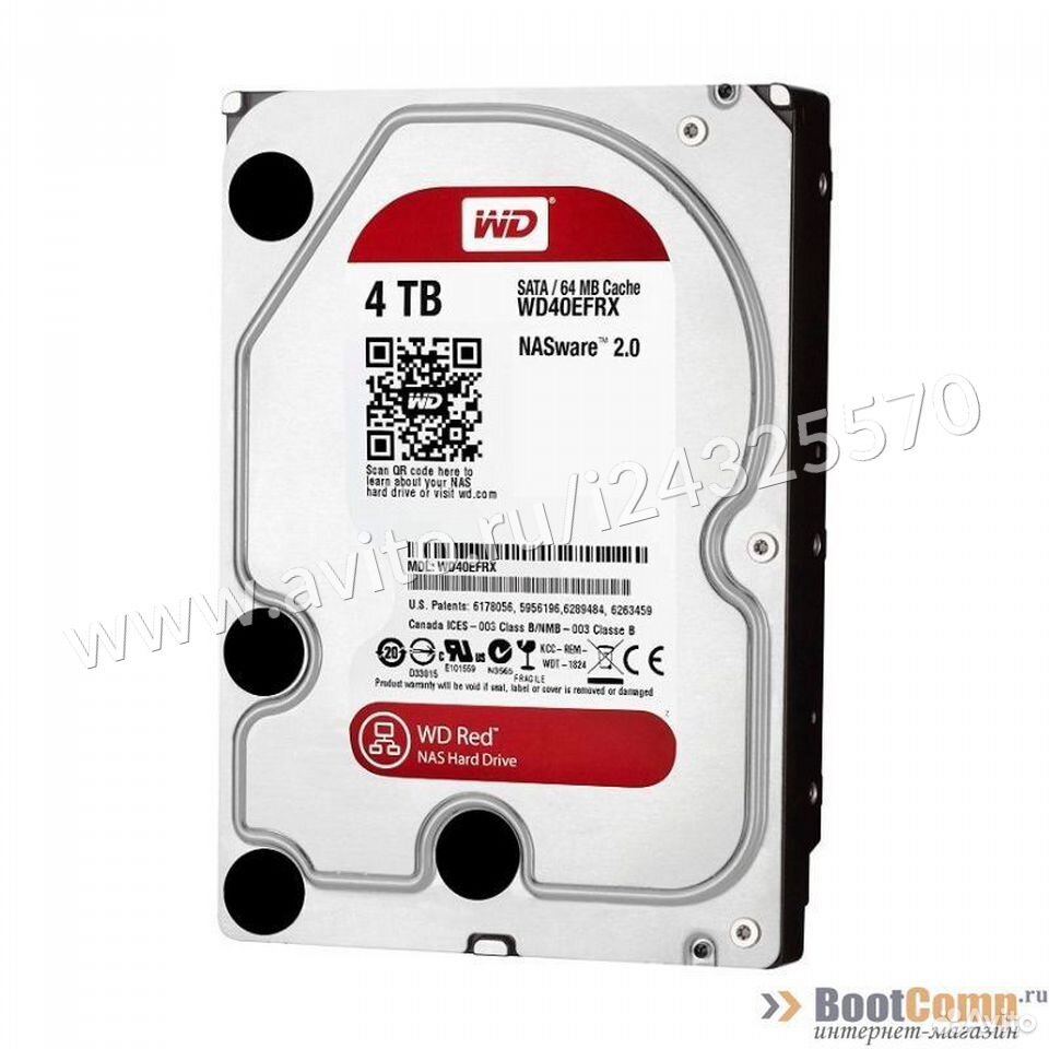 Жесткий диск 4000Gb WD WD40efax Red 84012410120 купить 3