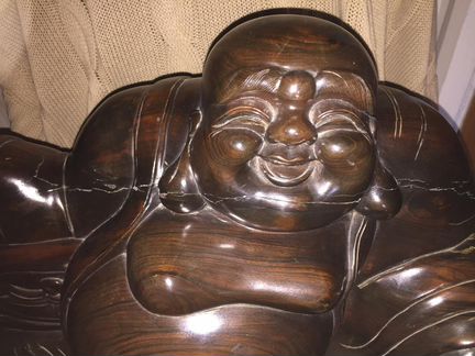 Тяжёлая деревянная скульптура Хотэя